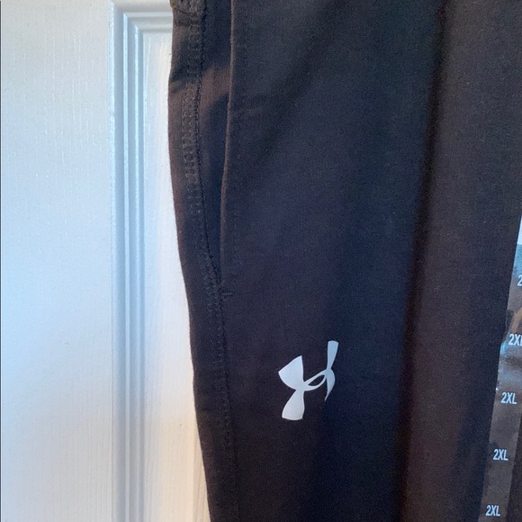 Under Armour Black Fleece Joggers with Logo NWT 2XL - Picture 4 of 5